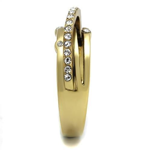 TK2611 - Anillo de acero inoxidable de oro IP (revesado de iones) con grado superior
