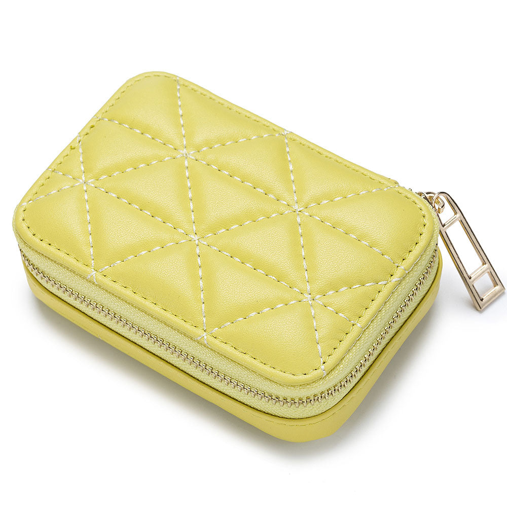 Bolso Elegante de Cuero para Auriculares con Mini Monedero Cosmético