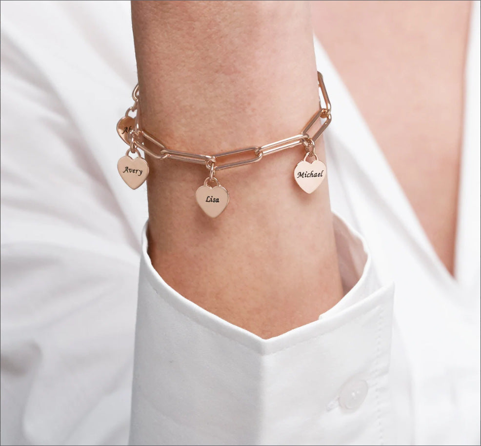 Pulsera Personalizada DIY con Colgante de Corazón