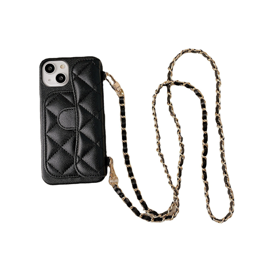 Funda para Teléfono con Cuerda Cruzada y Portatarjetas