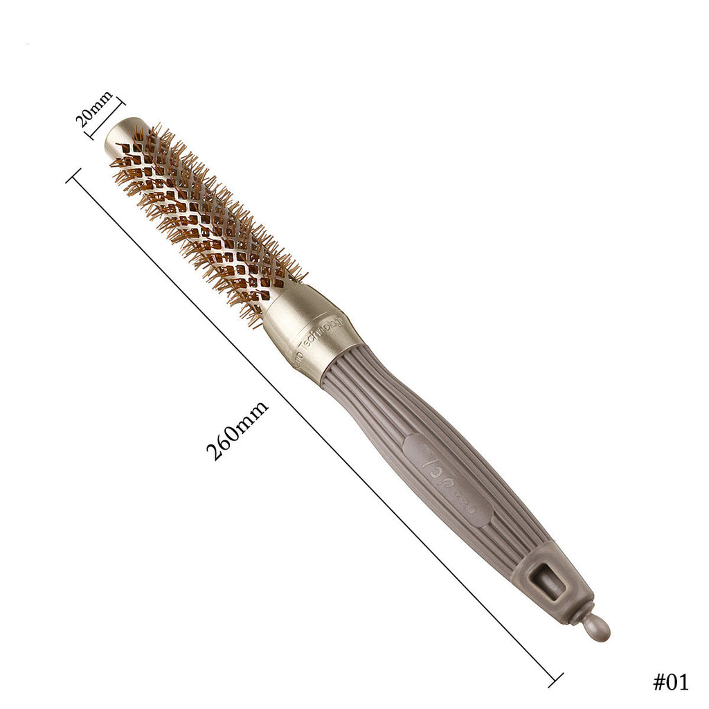 Cepillo Redondo de Cerámica para el Cabello con Tubo de Aluminio
