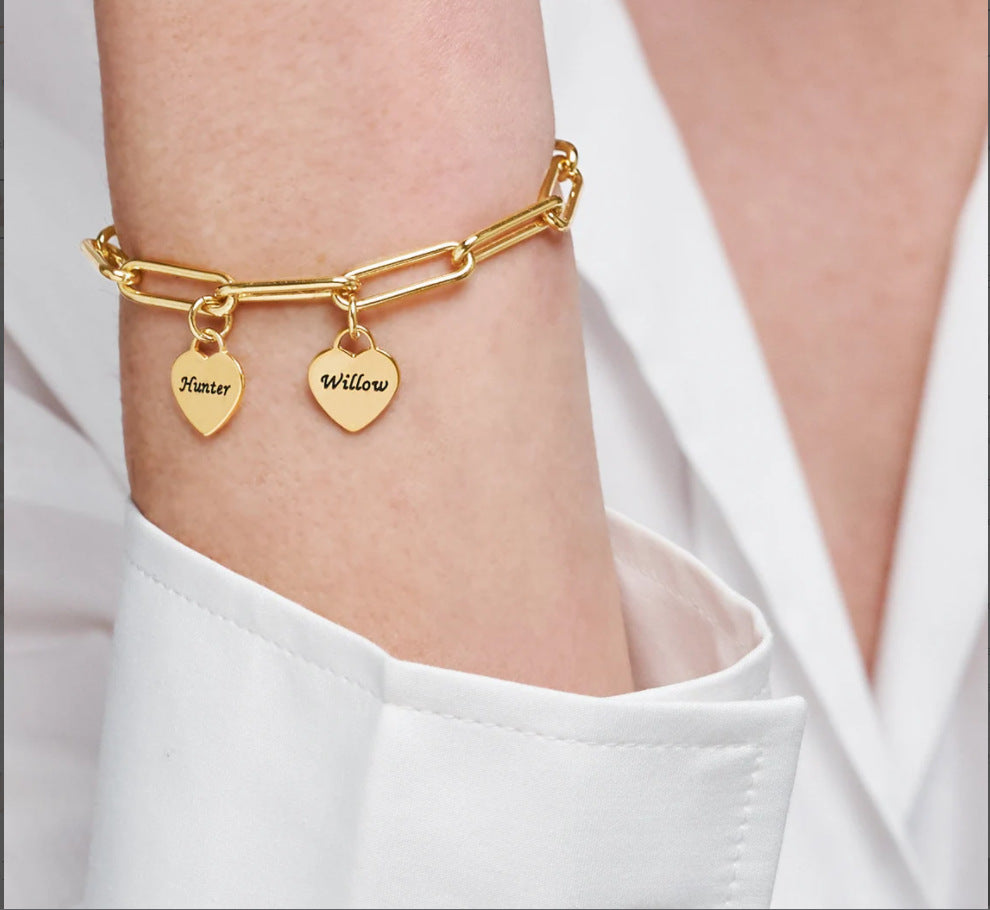 Pulsera Personalizada DIY con Colgante de Corazón