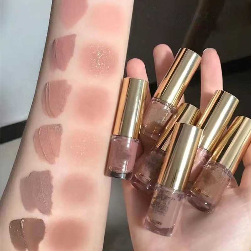 Barra de Sombra de Ojos Líquida de Brillo Marrón y Crema de Contorno