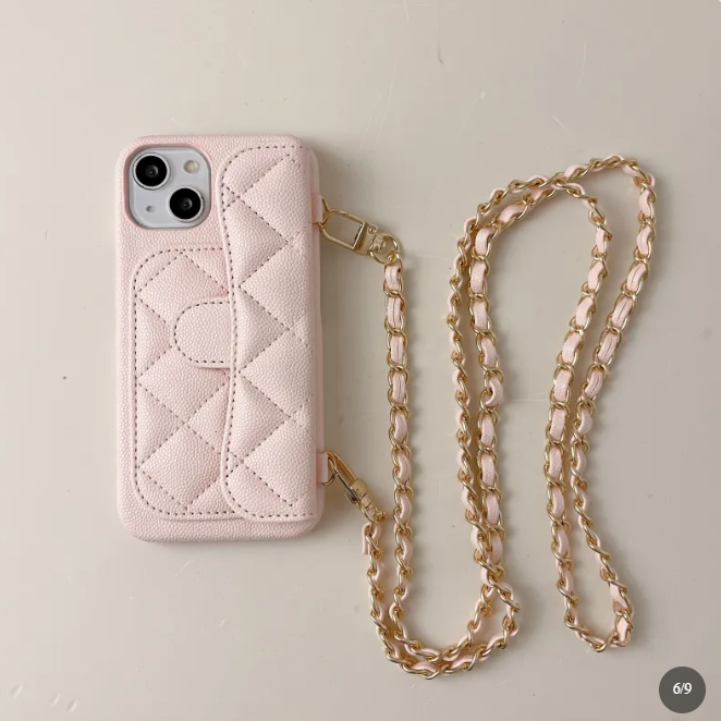 Funda para Teléfono con Cuerda Cruzada y Portatarjetas