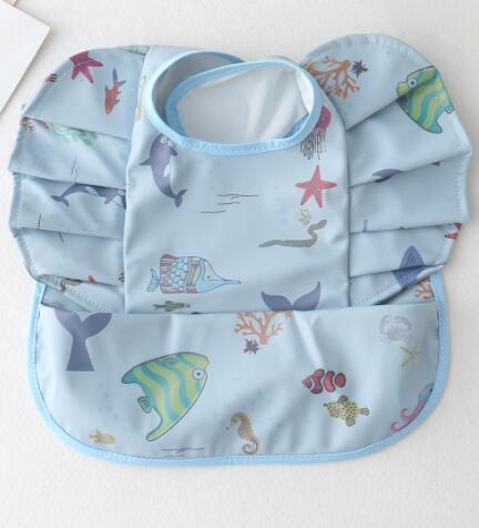 Babero Impermeable con Bolsillo para Comida de Bebé con Diseño de Alas de Ángel