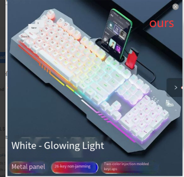 Teclado mecánico ergonómico con retroiluminación RGB