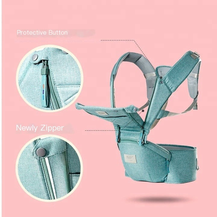 Portabebés con Asiento de Cadera Bass Bear para Llevar al Frente
