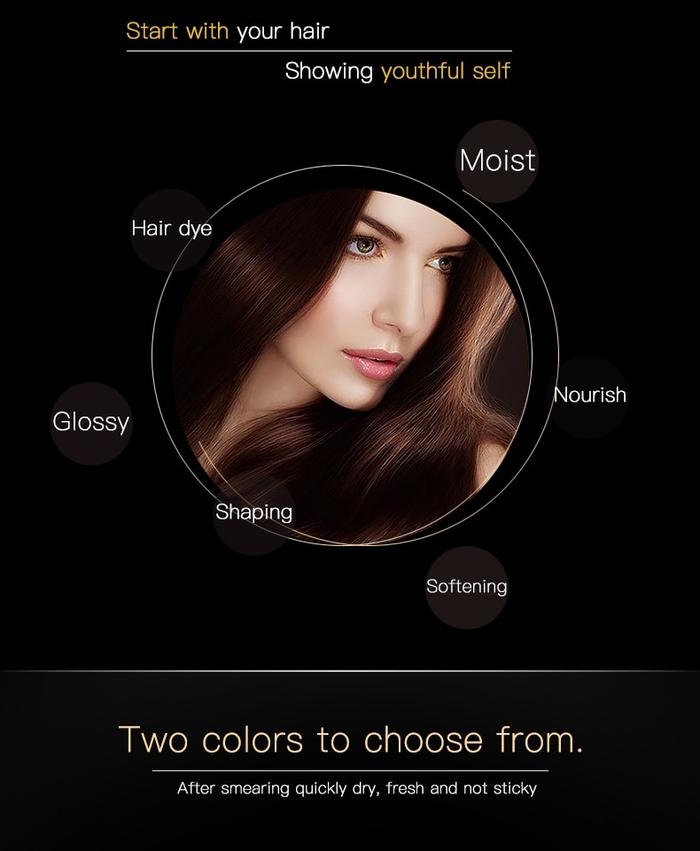 Lai Mei Stick para Teñir el Cabello 3.8g para Cobertura Rápida de Canas