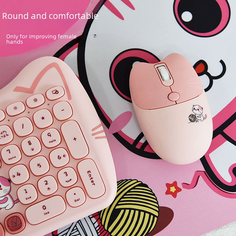 Set de Teclado y Ratón Inalámbrico para Chicas (Estilo Punk)