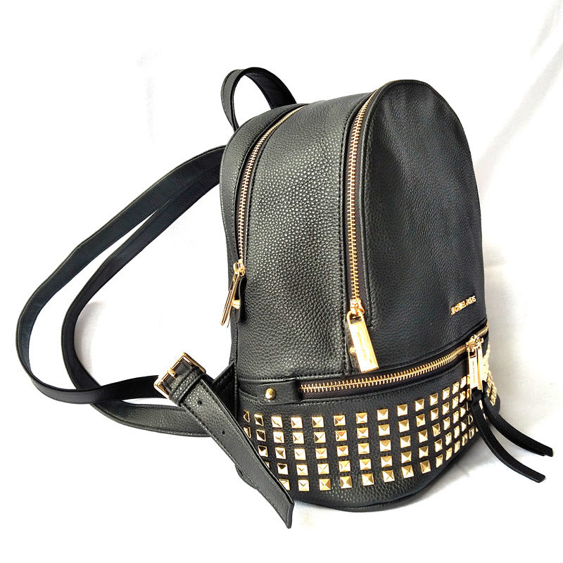 Mochila de PU para Mujeres 2020 con Tachuelas y Diseño de Viaje