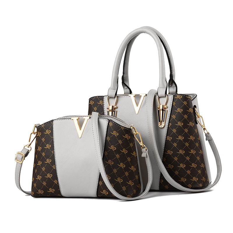 Conjunto de Bolsos de Hombro para Mujer a la Moda (Tote + Bandolera)