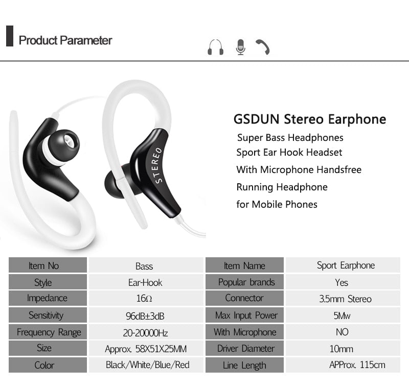 Auriculares Deportivos Universales In-Ear con Micrófono