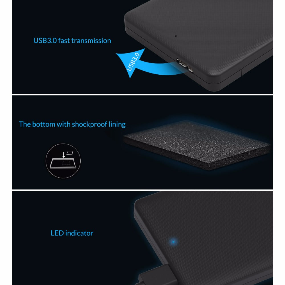Carcasa SSD SATA de 2.5 pulgadas ORICO 2577U3 USB 3.0