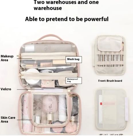 Bolsa de Cosméticos y Artículos de Tocador con Múltiples Compartimentos