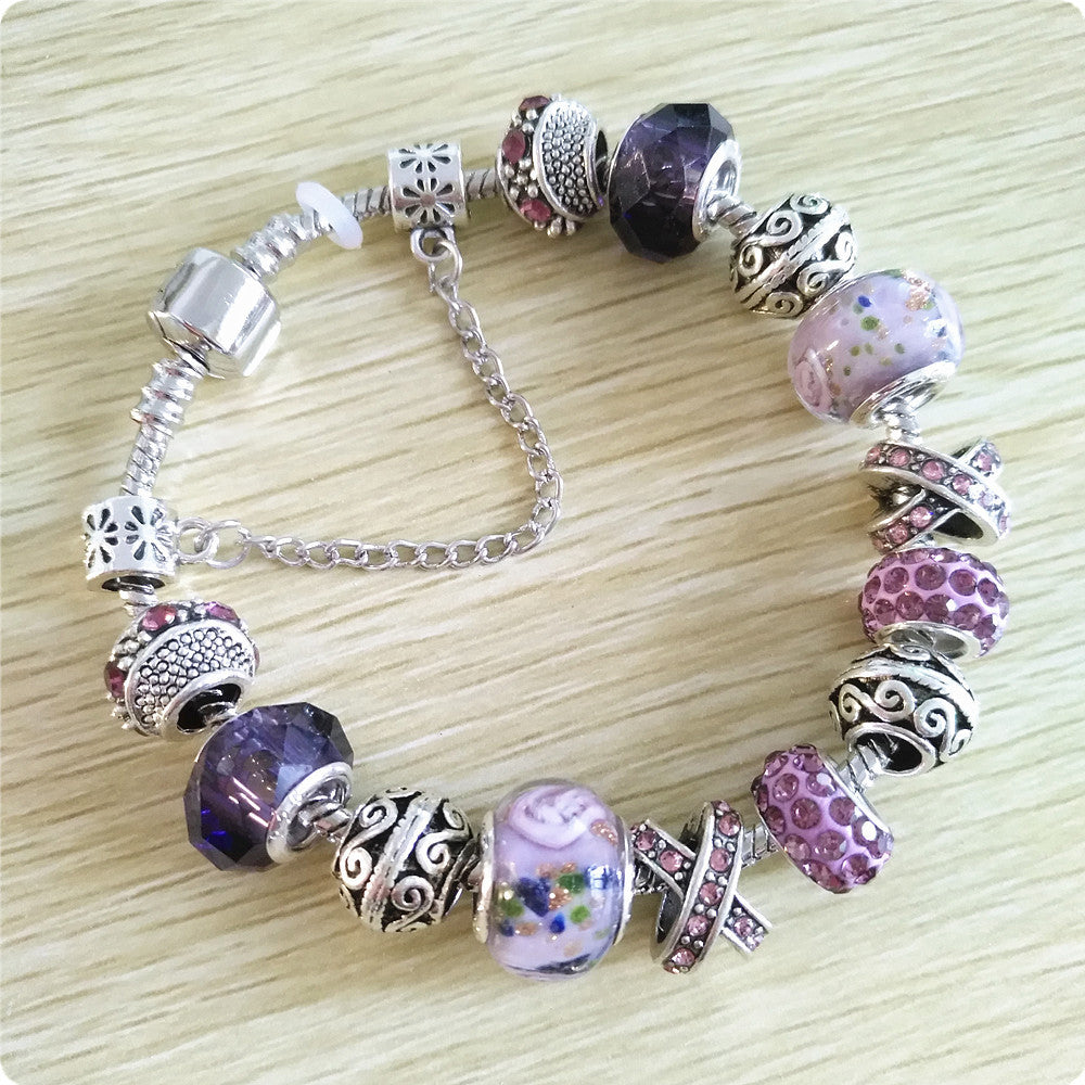 Pulsera de Cuentas de Vidrio DIY - Joyería de Moda Creativa