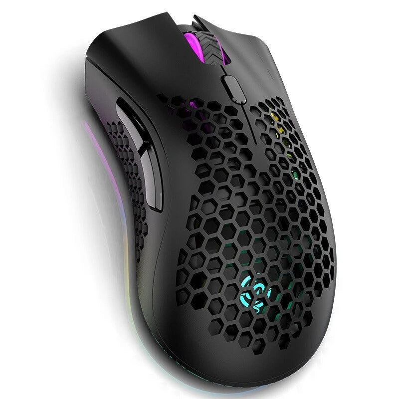 Ratón de Juego Inalámbrico Recargable BM600 con Iluminación RGB para PC
