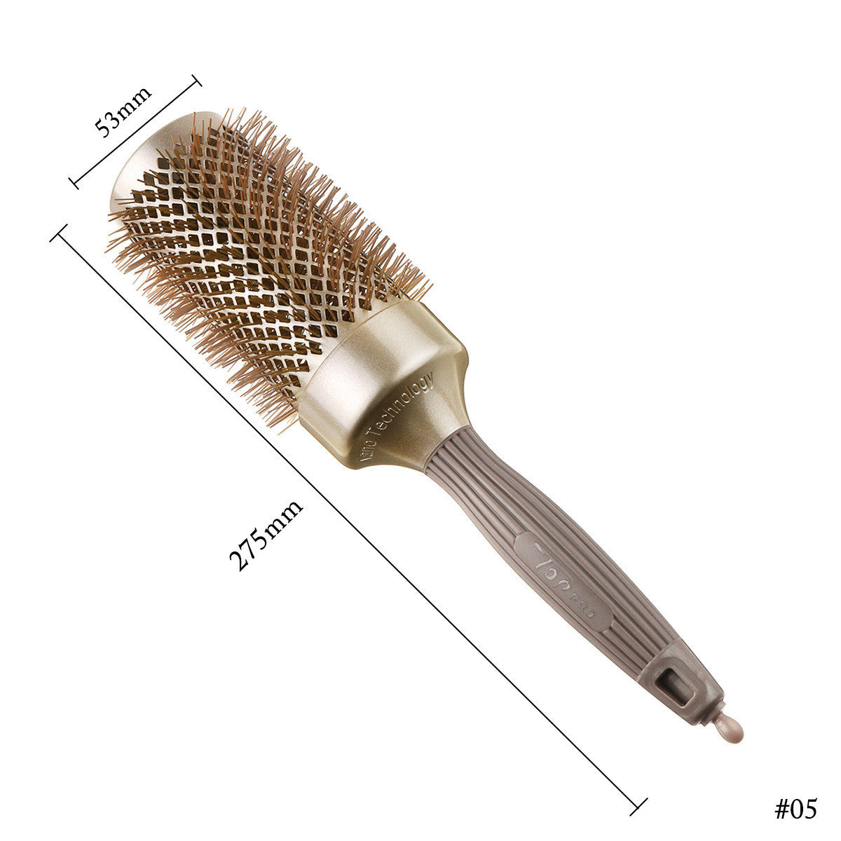 Cepillo Redondo de Cerámica para el Cabello con Tubo de Aluminio