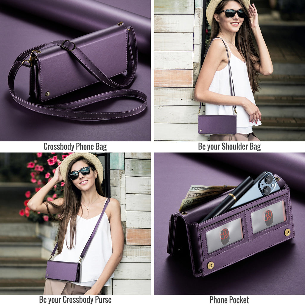 Cartera Universal de Cuero Multifuncional Para Teléfono