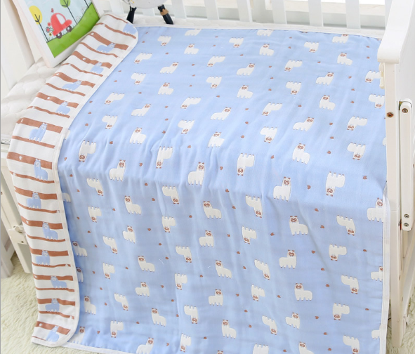 Manta Toalla de Baño para Bebé de Algodón Puro 6 Capas, 110cm