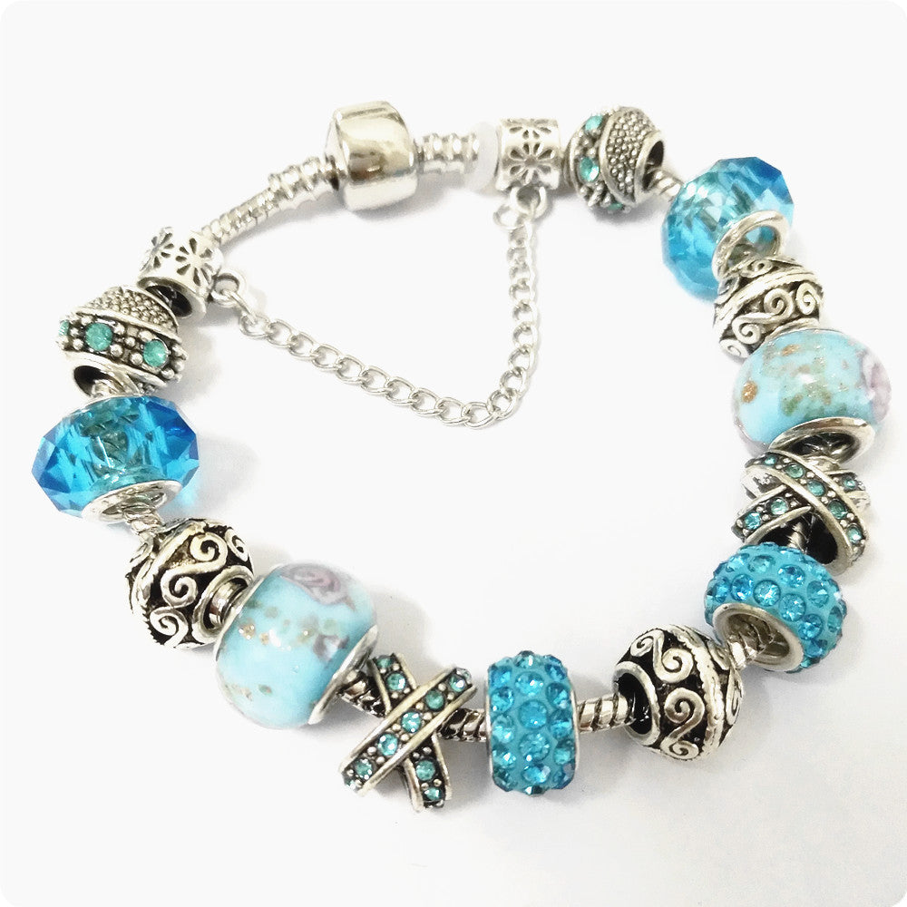 Pulsera de Cuentas de Vidrio DIY - Joyería de Moda Creativa