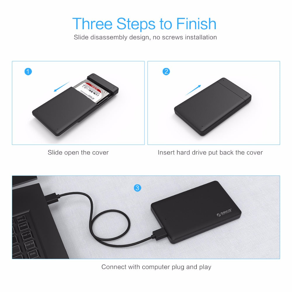 Carcasa SSD SATA de 2.5 pulgadas ORICO 2577U3 USB 3.0