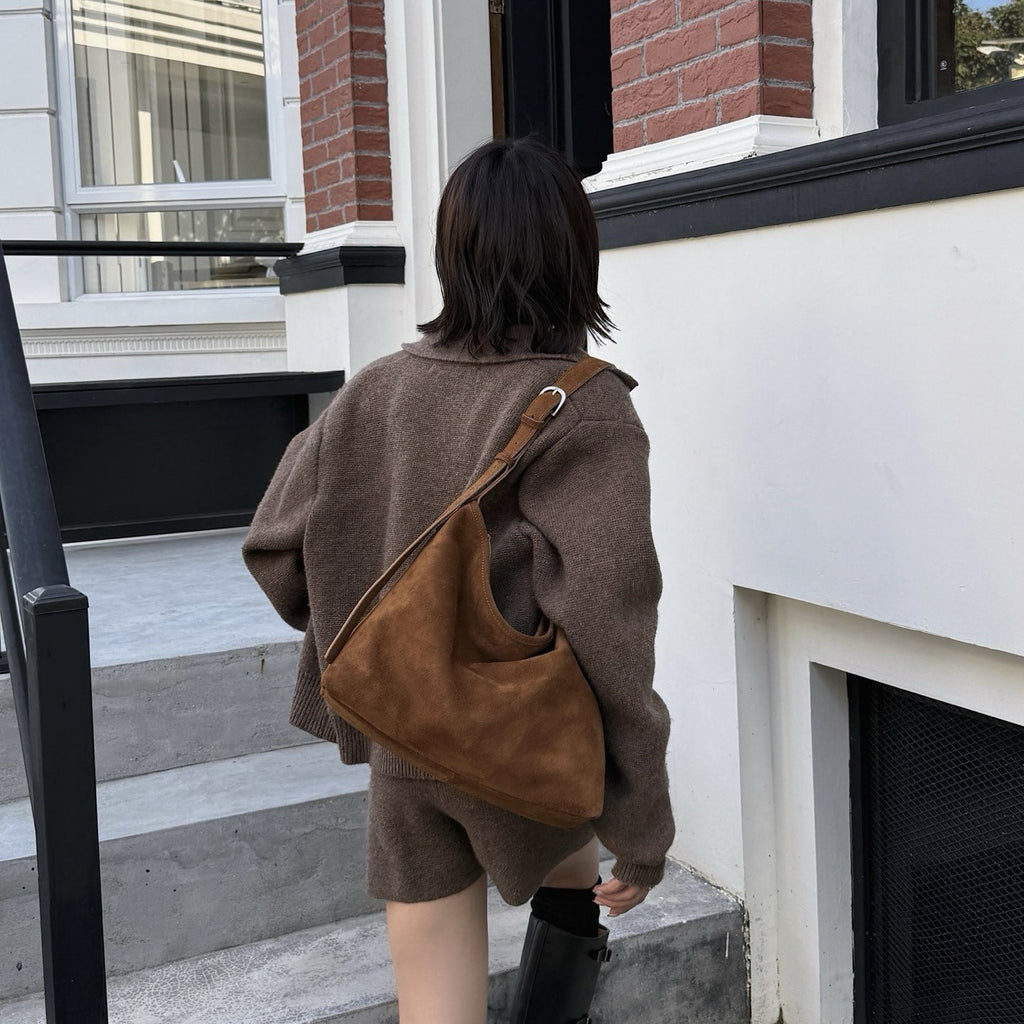 Bolso Cubo de Ante Mate de Moda