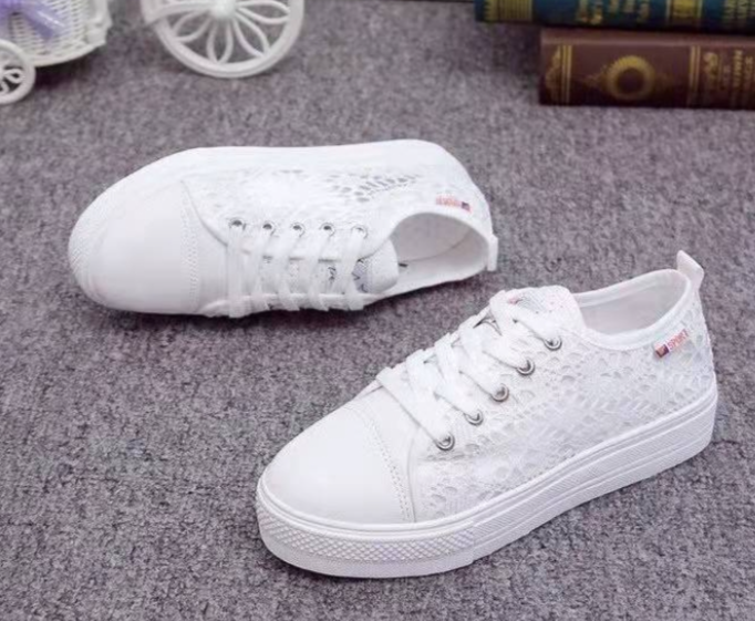 Zapatos Casuales de Lona Elevados con Malla Transpirable