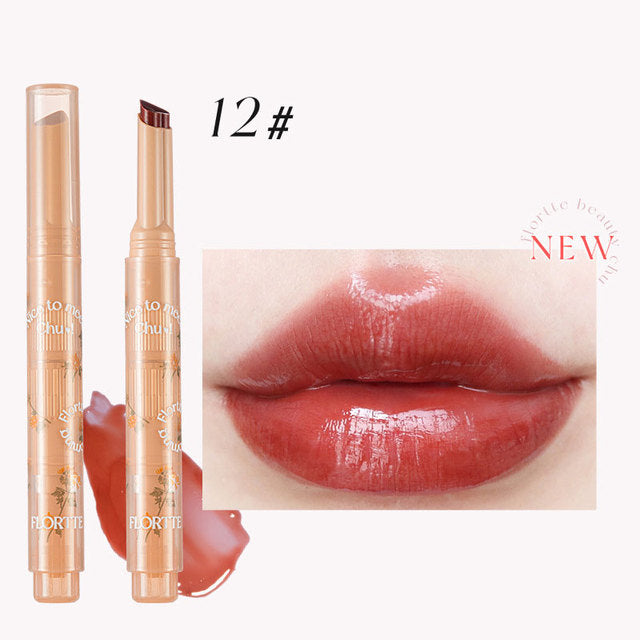 FLORTTE Lápiz Labial Love Stick de la Serie First Kiss con Espejo