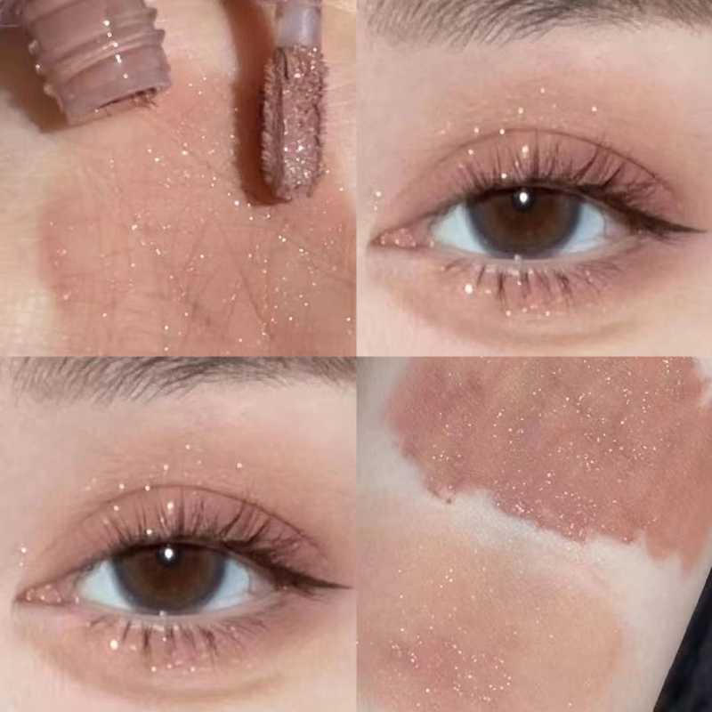 Barra de Sombra de Ojos Líquida de Brillo Marrón y Crema de Contorno
