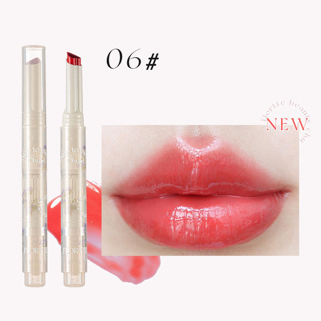 FLORTTE Lápiz Labial Love Stick de la Serie First Kiss con Espejo