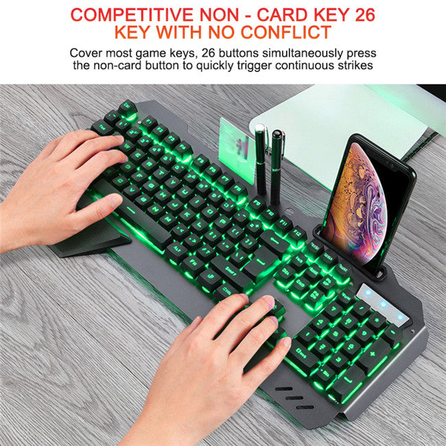 Teclado mecánico ergonómico con retroiluminación RGB