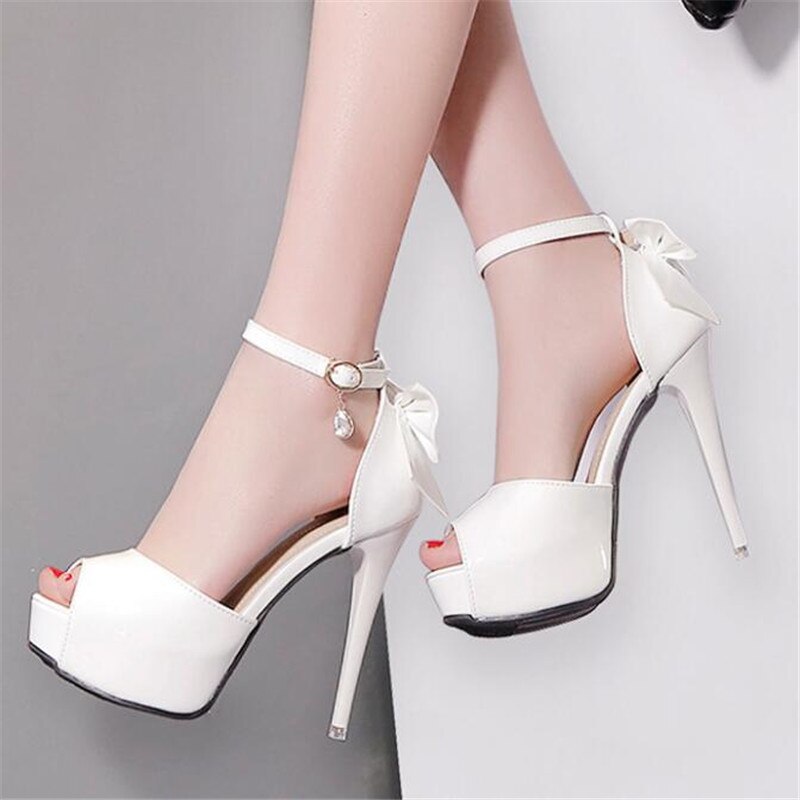 Tacones Stiletto de 12CM con Lazo y Diseño de Punta Abierta