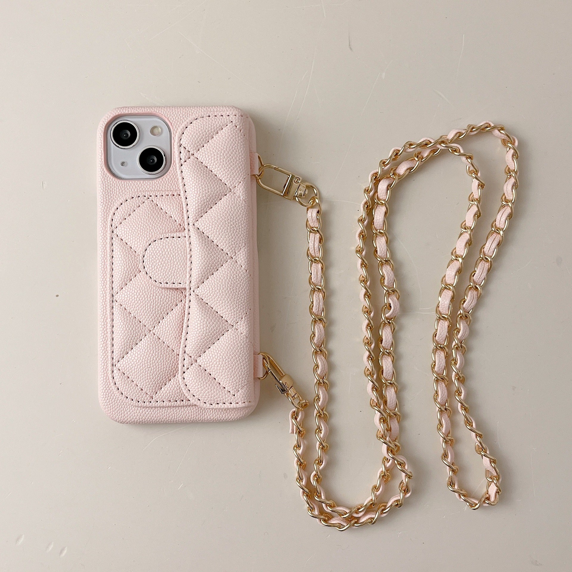 Funda para Teléfono con Cuerda Cruzada y Portatarjetas
