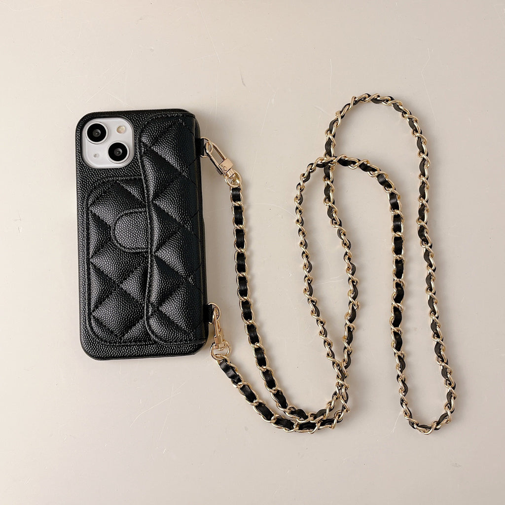 Funda para Teléfono con Cuerda Cruzada y Portatarjetas