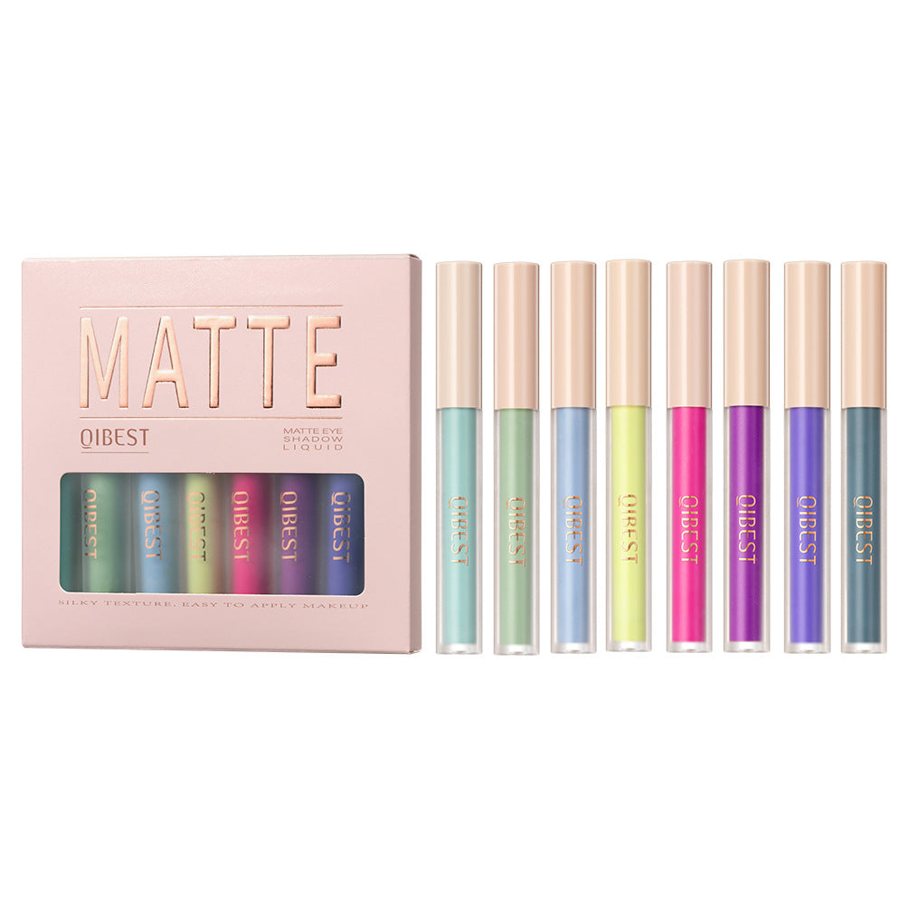 QIBEST Set de Sombra de Ojos y Colorete Mate en Líquido