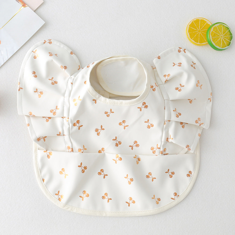 Babero Impermeable con Bolsillo para Comida de Bebé con Diseño de Alas de Ángel
