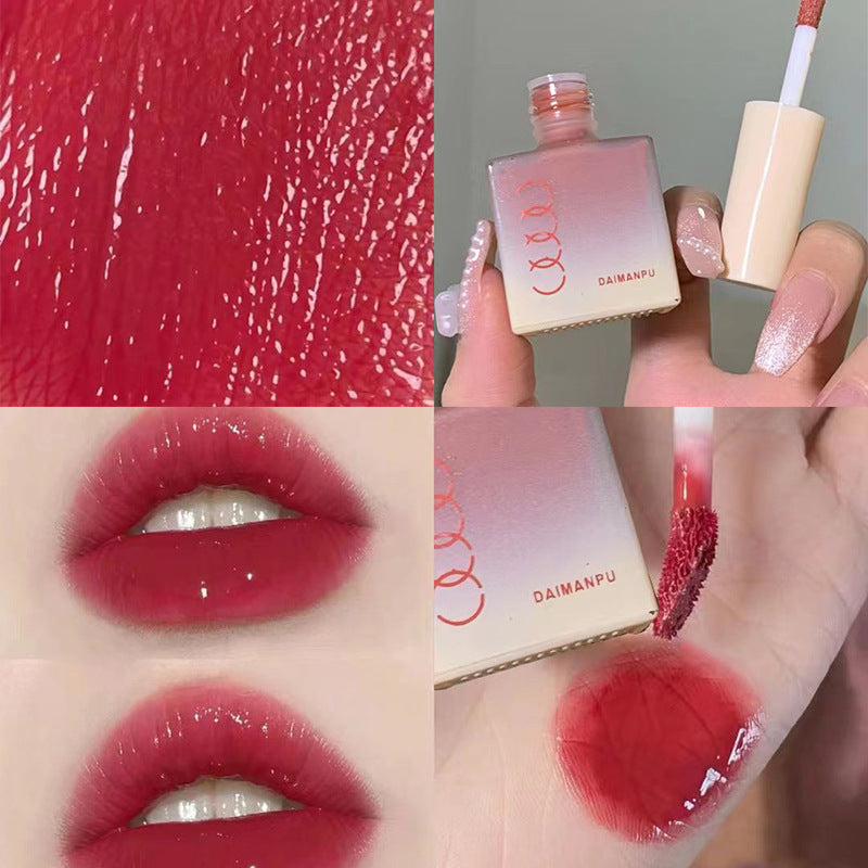 DAIMANPU Brillo Labial Pequeño de Gelatina en Cubo de Hielo