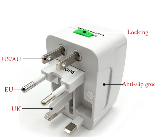Adaptador de Viaje Universal con Múltiples Funciones