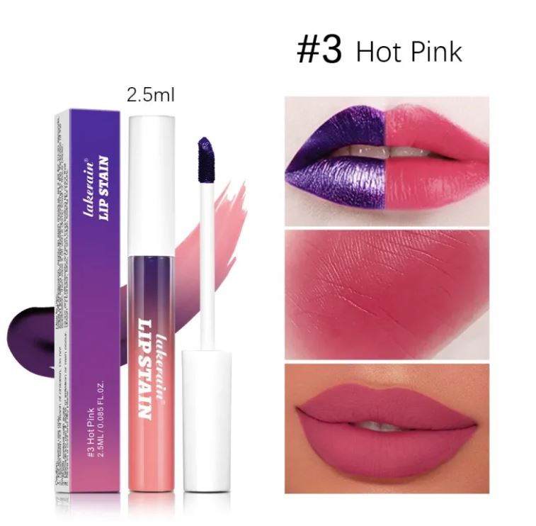 Lakerain Brillo de Labios Desgarrar y Tirar Acabado Mate de Larga Duración para Labios Fang