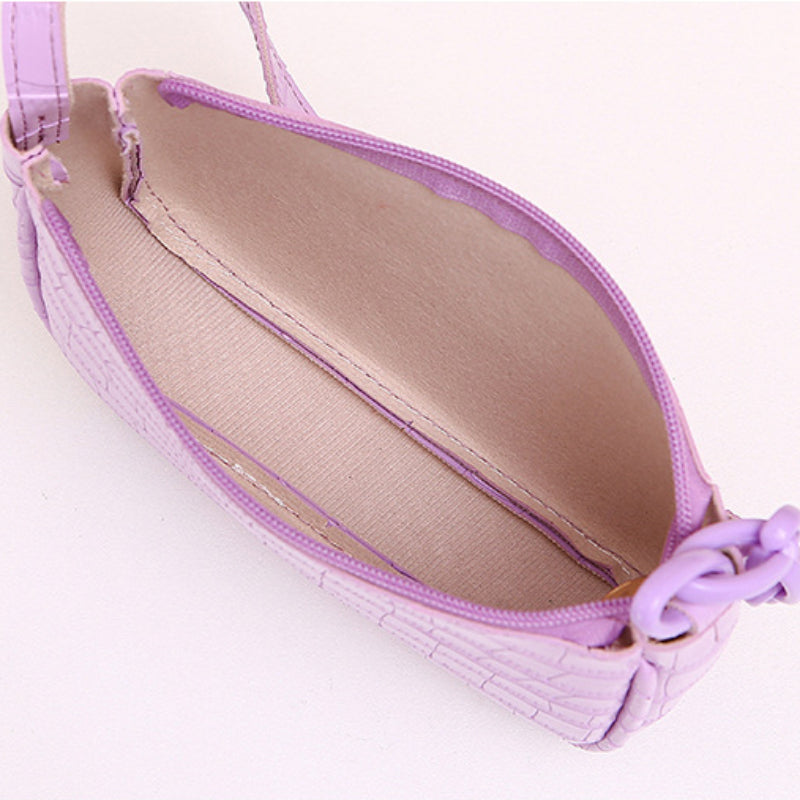 Bolso de Hombro para Mujer Diseño de Cocodrilo con Cadena