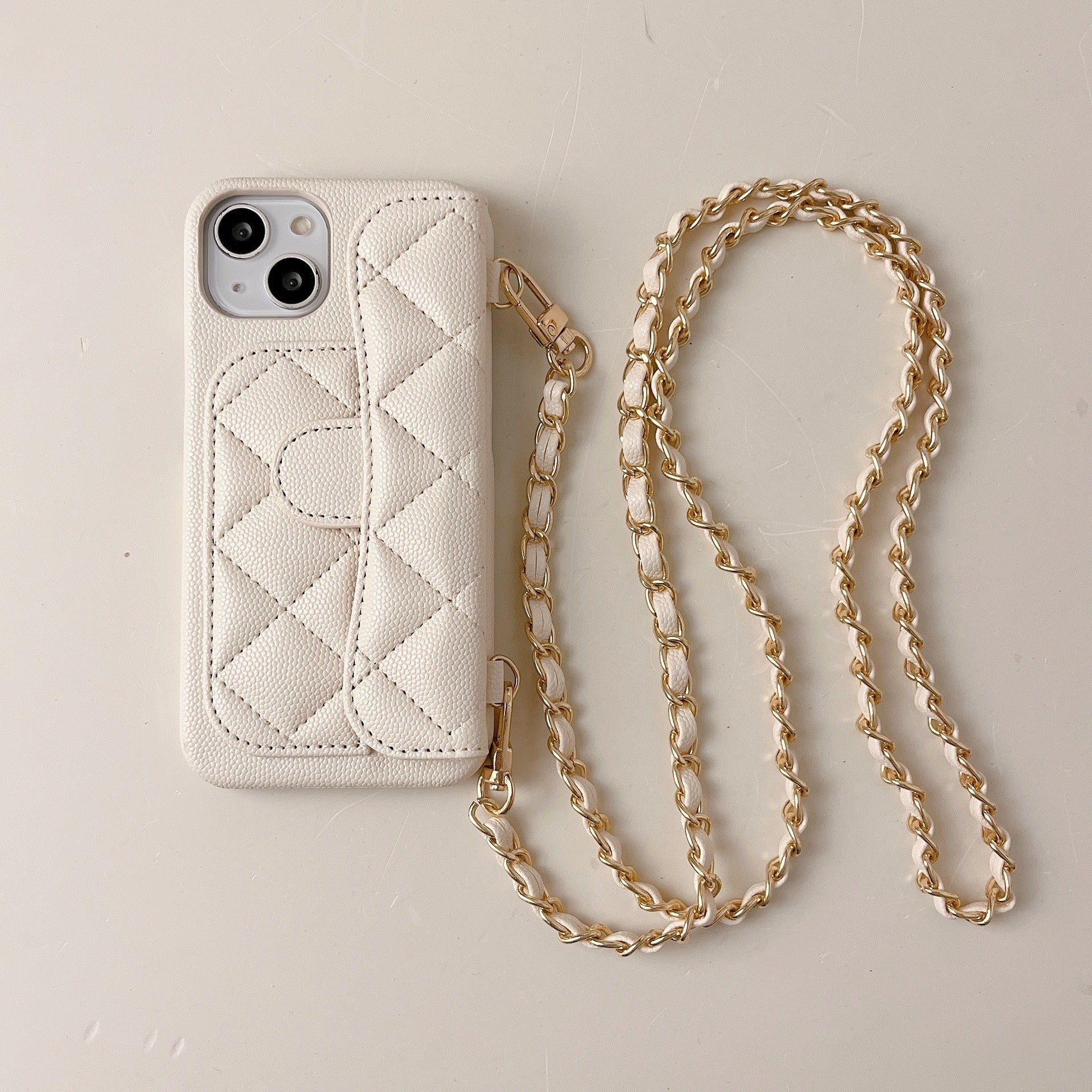 Funda para Teléfono con Cuerda Cruzada y Portatarjetas