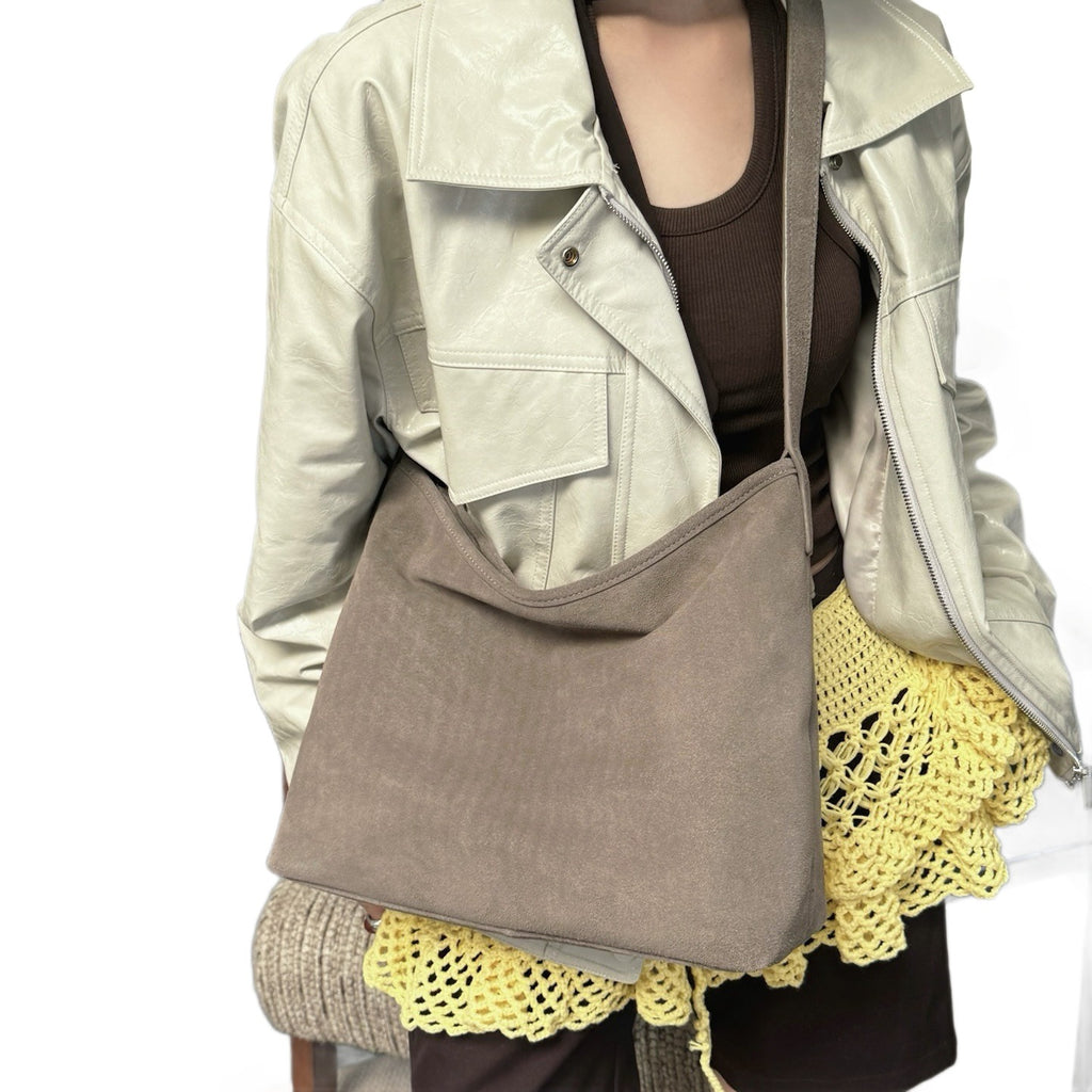 Bolso Cubo de Ante Mate de Moda