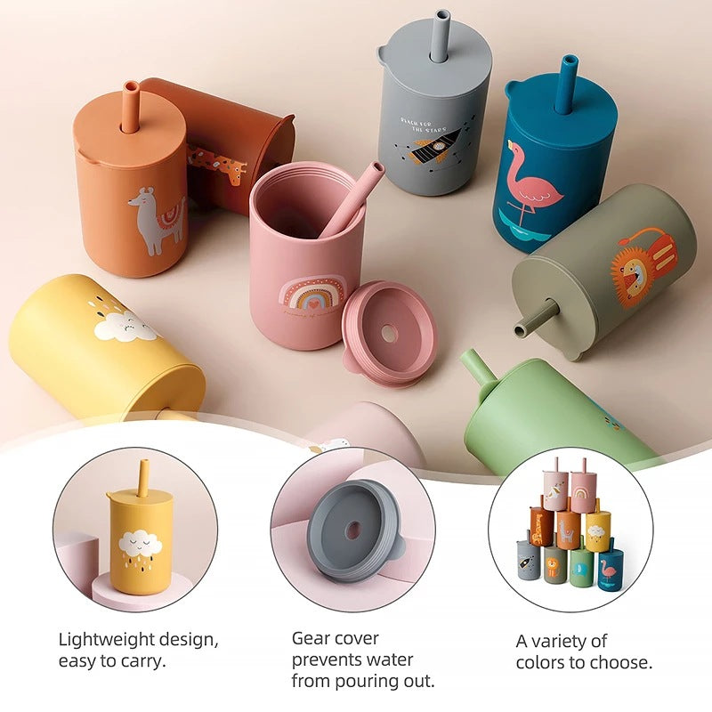 Vaso Infantil de Silicona Antigoteo para Bebés