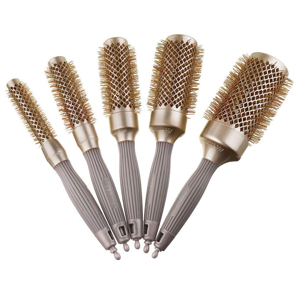 Cepillo Redondo de Cerámica para el Cabello con Tubo de Aluminio