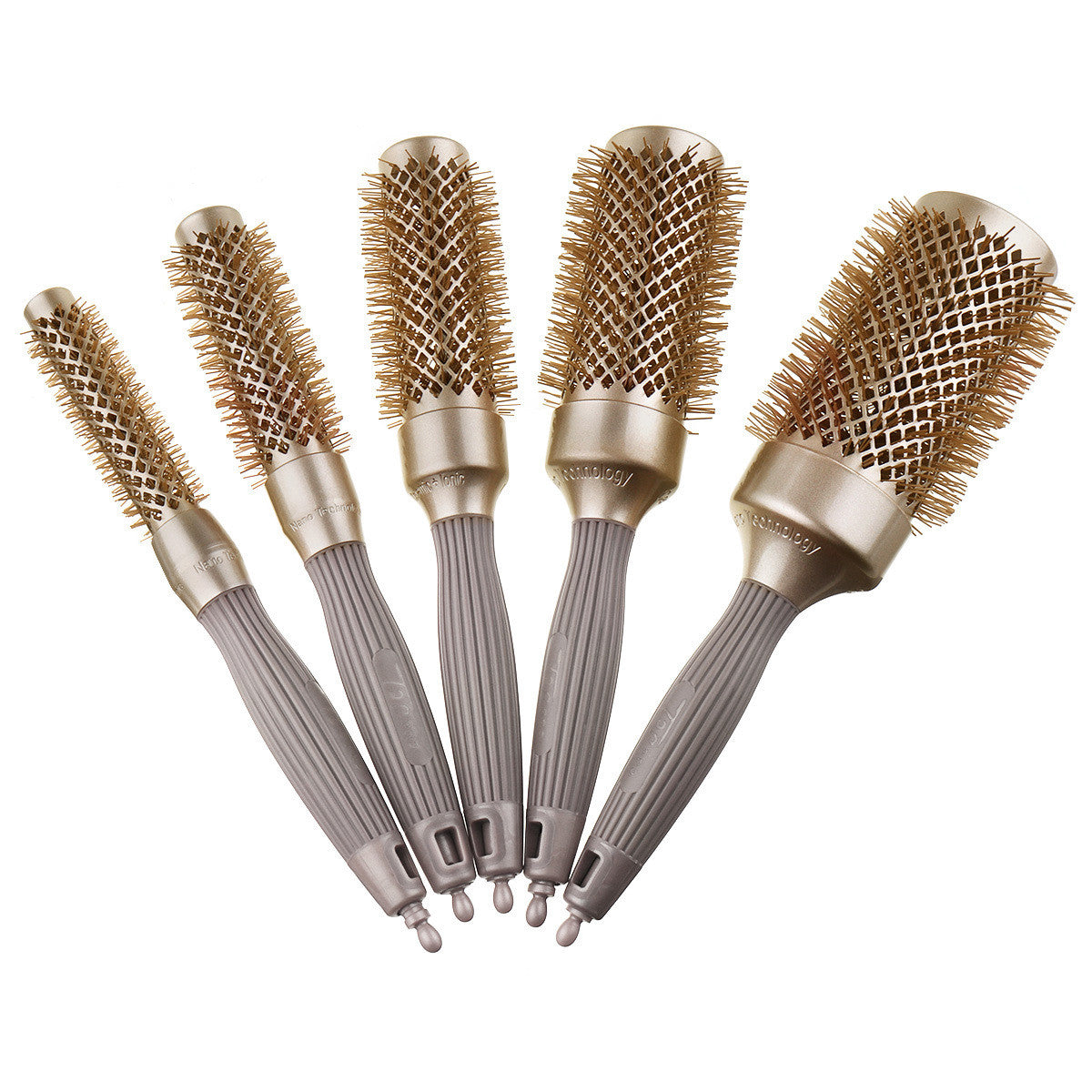 Cepillo Redondo de Cerámica para el Cabello con Tubo de Aluminio