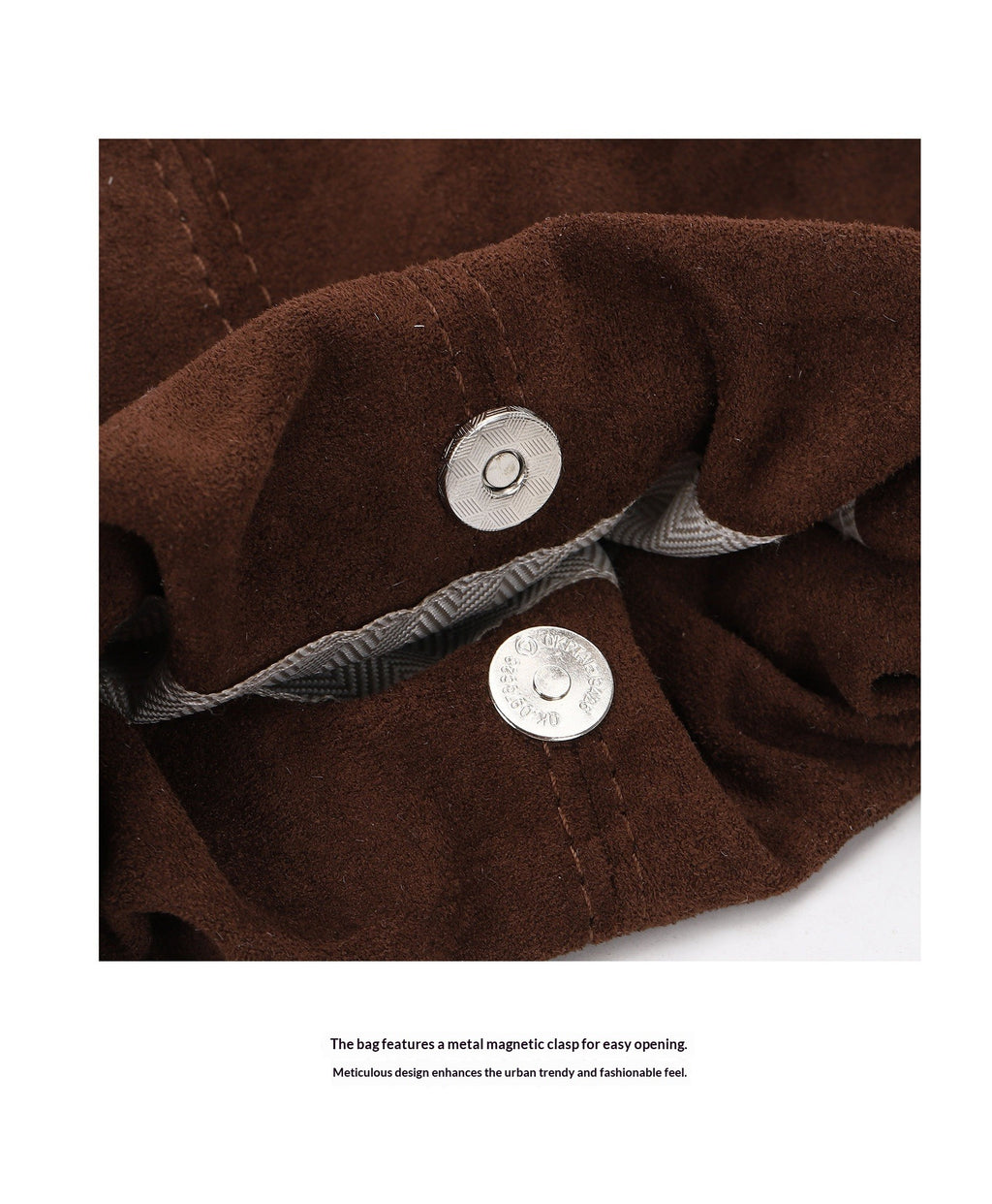 Bolso Bandolera de Aspecto Ante para Mujer