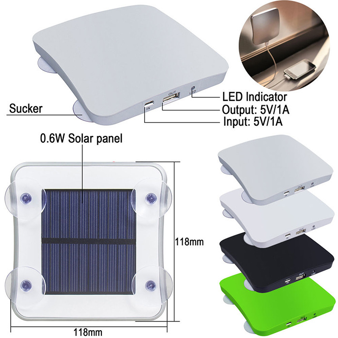 Cargador Portátil con Ventosa de Energía Solar (Banco de Energía)