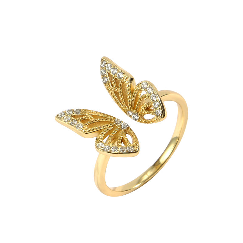 Anillo de Mariposa en Plata S925 con Diseño Ajustable