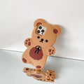 Funda de Teléfono de Silicona Suave con Diseño de Oso de Peluche