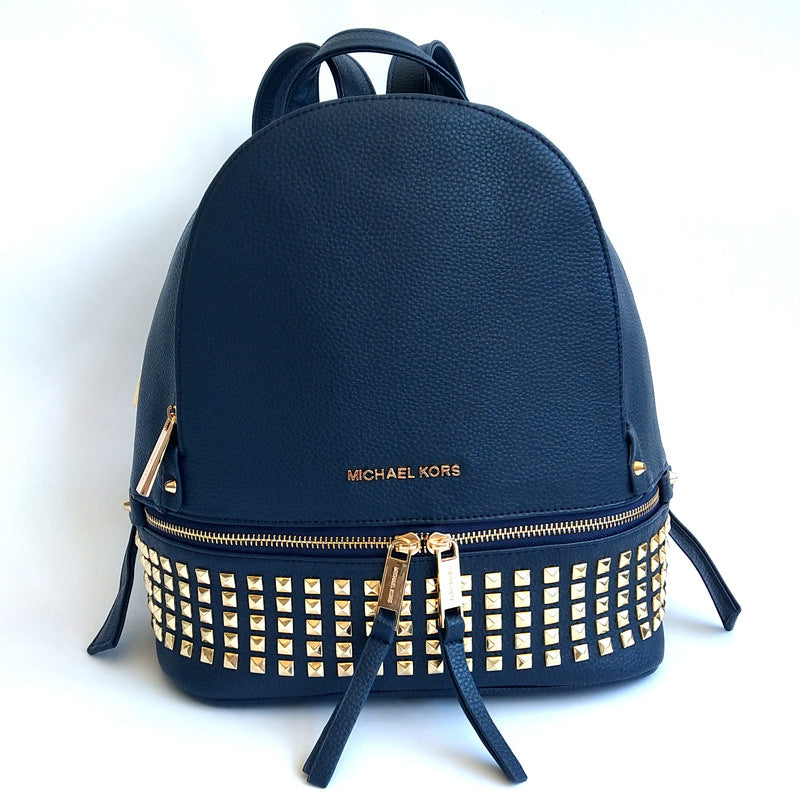 Mochila de PU para Mujeres 2020 con Tachuelas y Diseño de Viaje